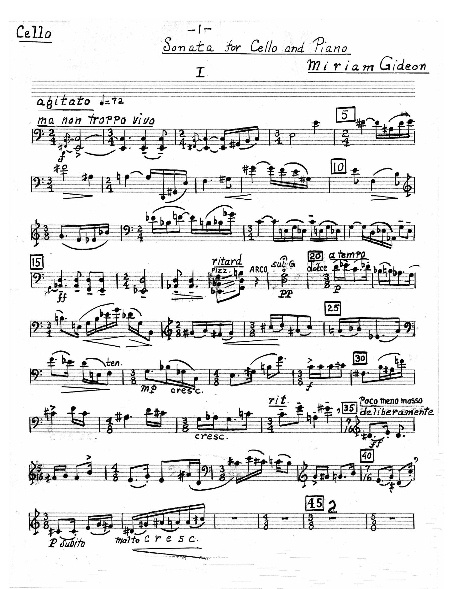 Sonata for Cello and Piano