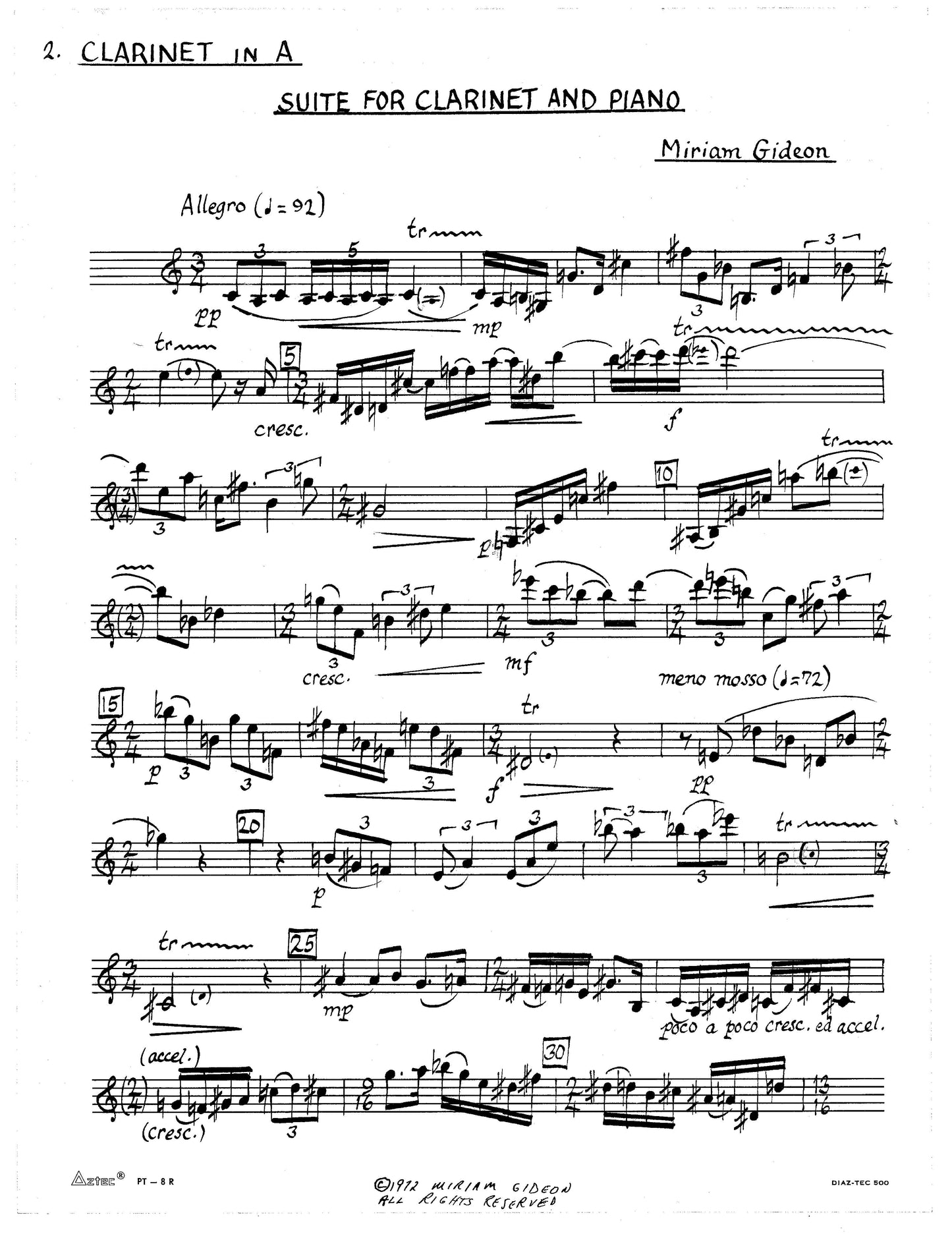 SUITE FOR CLARINET OR BASSOON AND PIANO