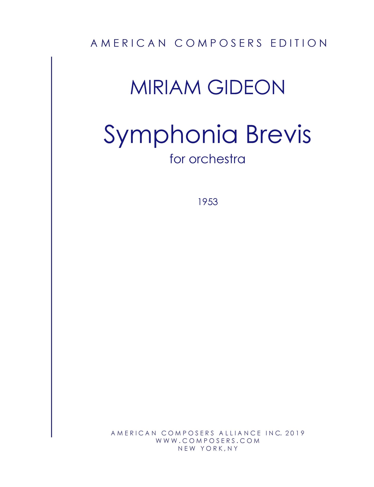 SYMPHONIA BREVIS