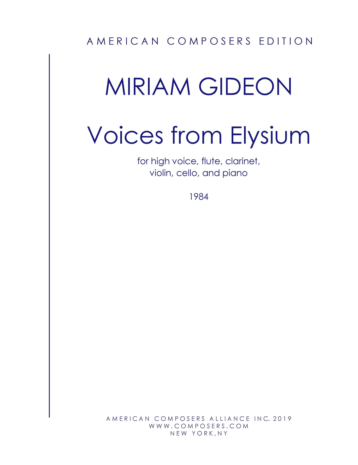 VOICES FROM ELYSIUM