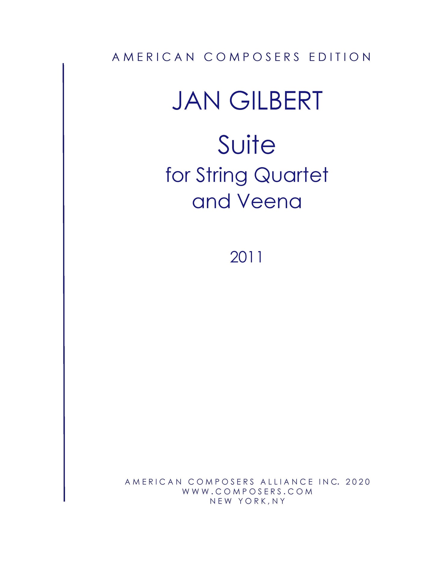 SUITE FOR STRING QUARTET AND VEENA