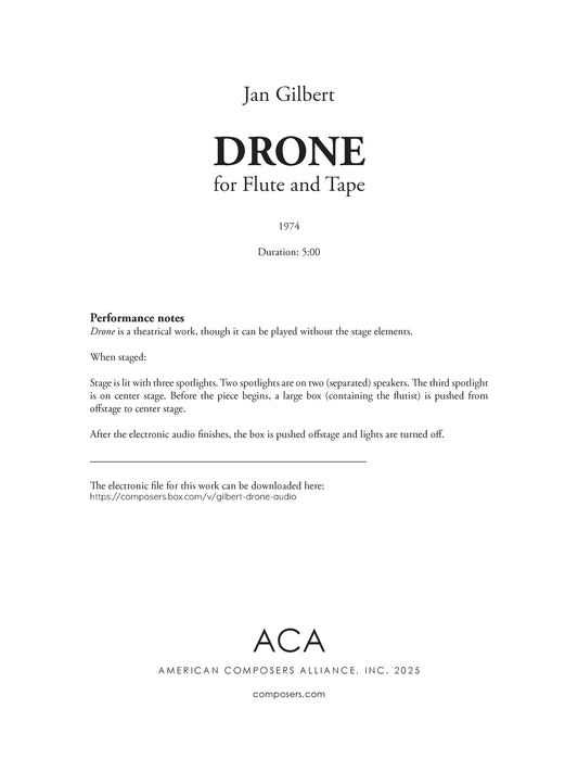 Drone for Flute and Tape