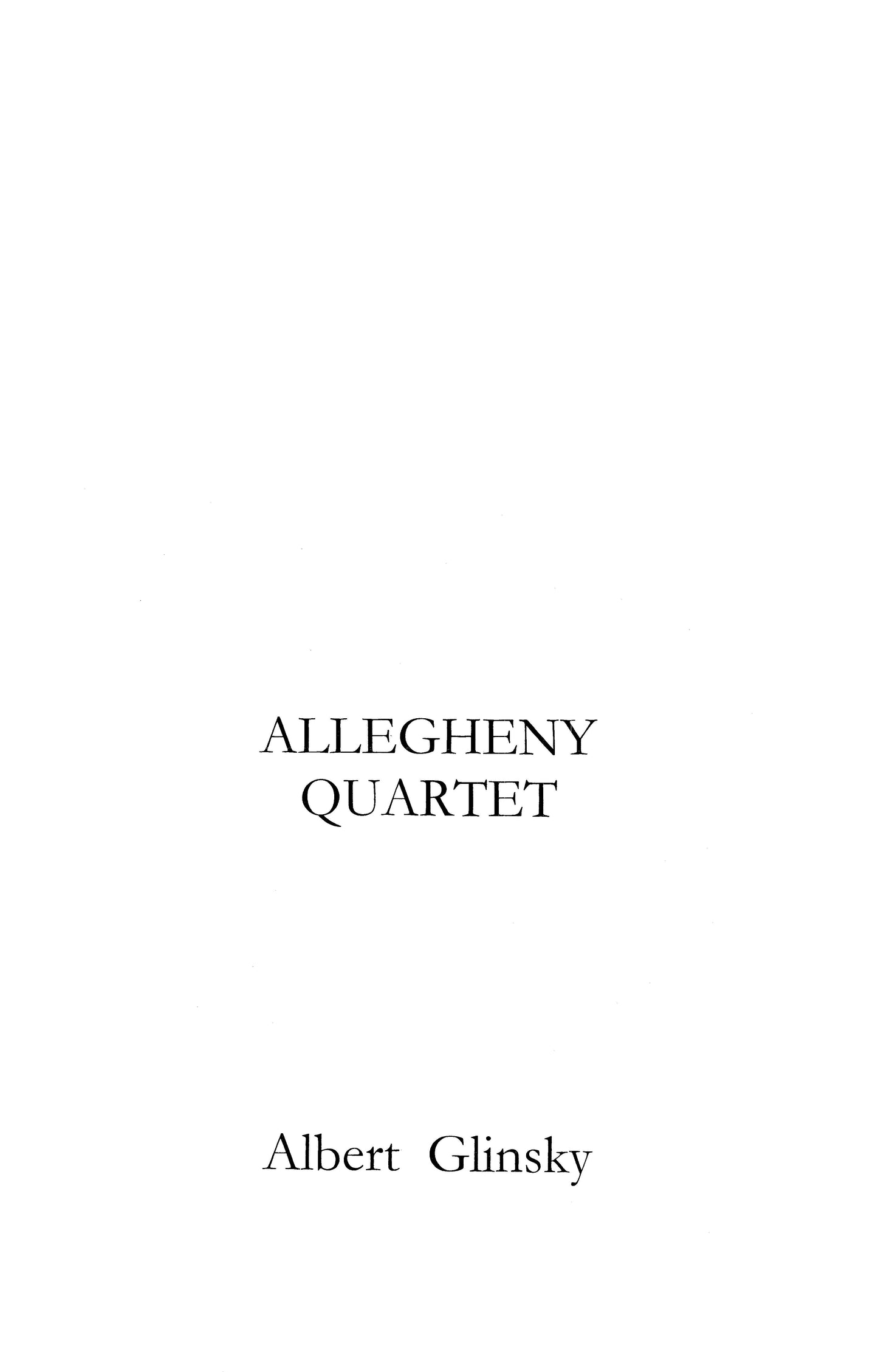 ALLEGHENY QUARTET