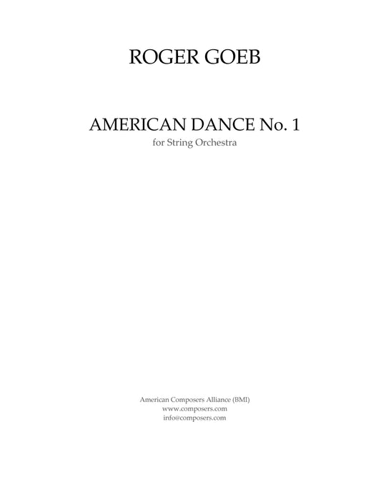 AMERICAN DANCE No. 1