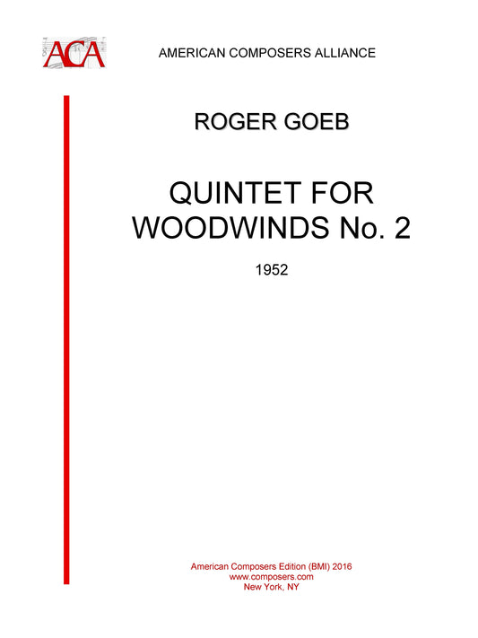 QUINTET FOR WOODWINDS No 2