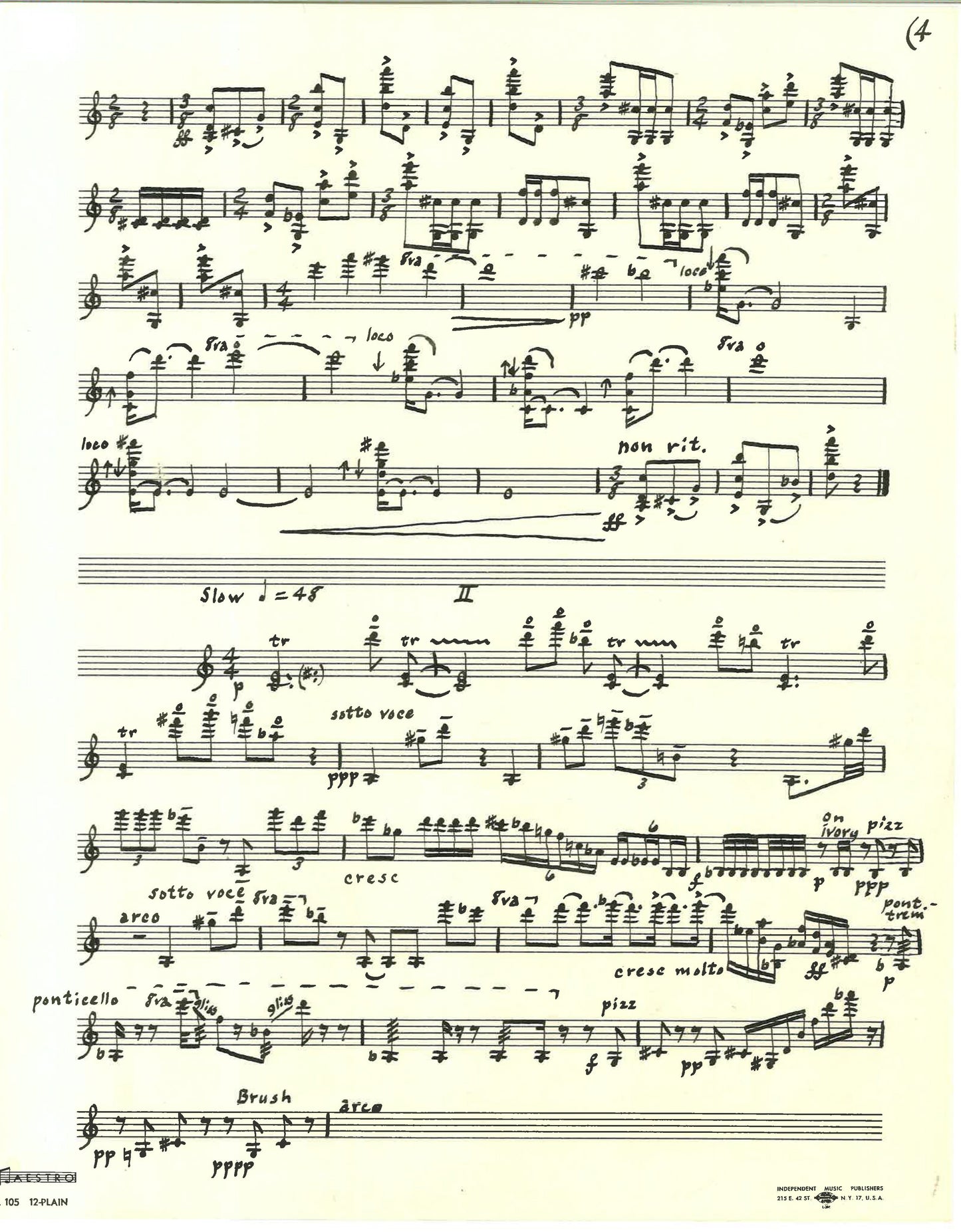 SONATA FOR SOLO VIOLIN