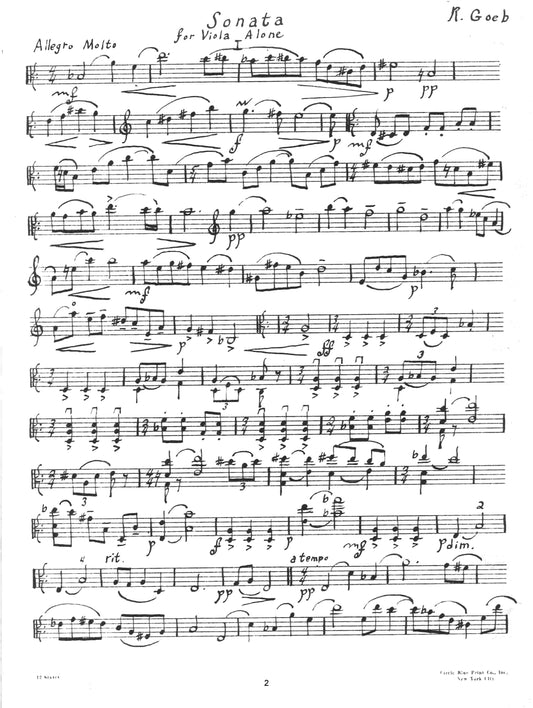 SONATA FOR VIOLA ALONE