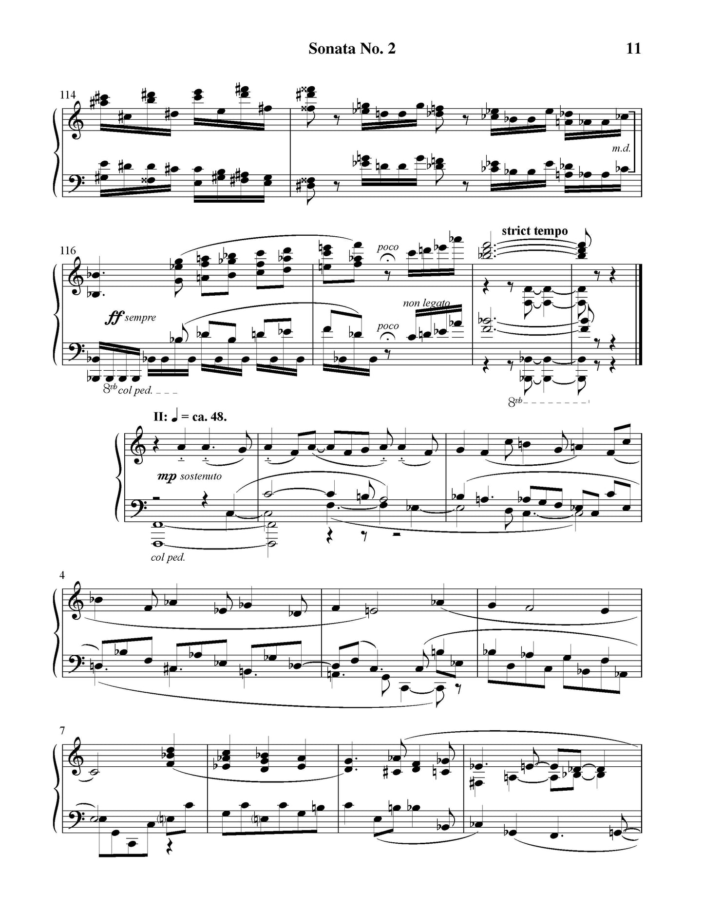 SONATA FOR PIANO (NO. 2)