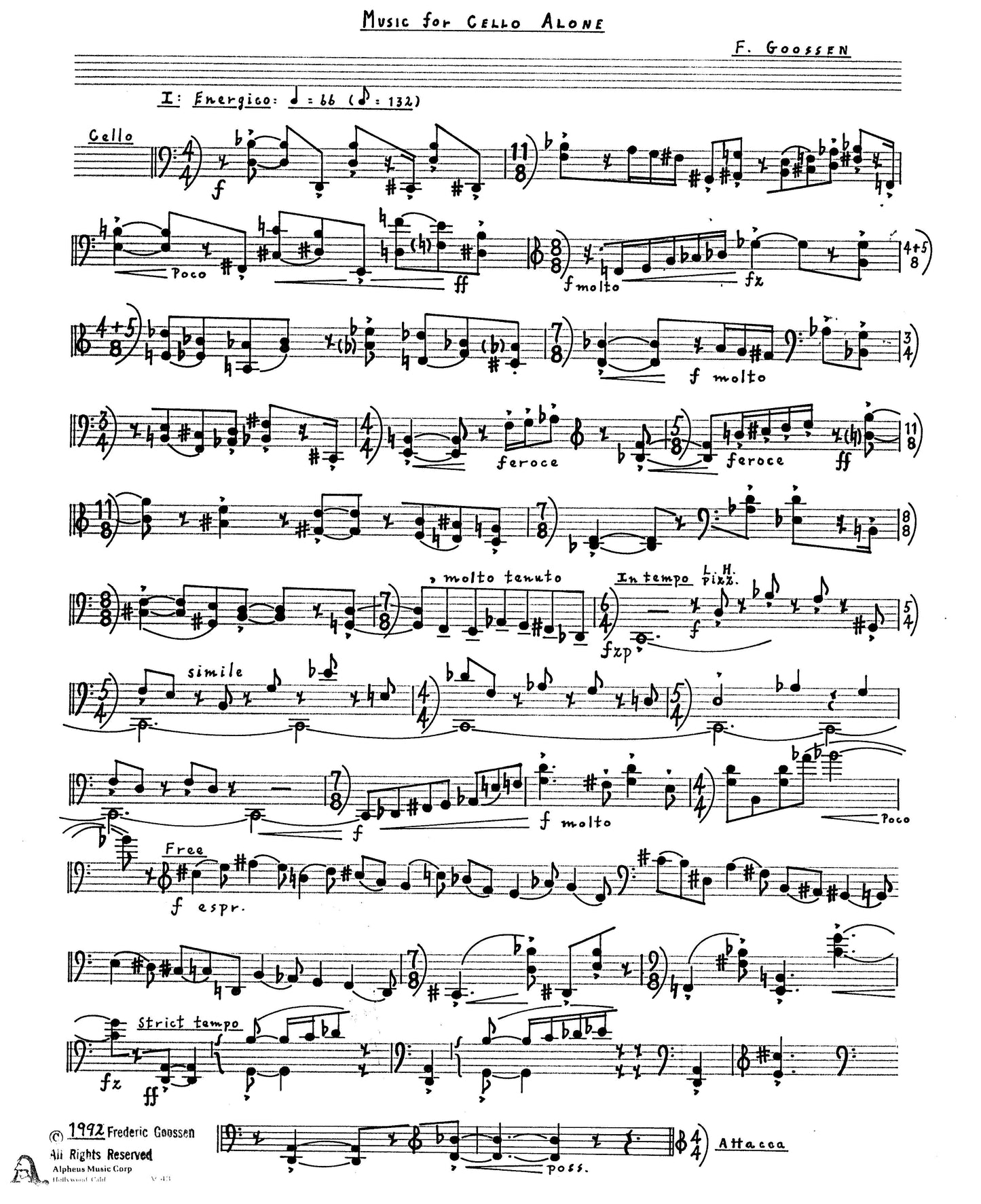 MUSIC FOR CELLO ALONE