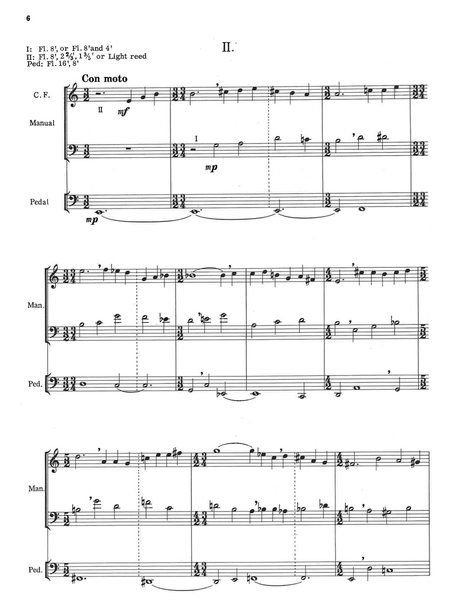 SIX CHORALES FOR ORGAN