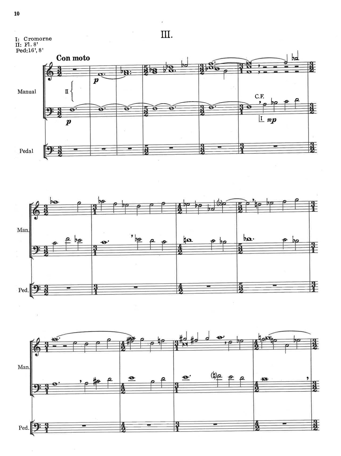 SIX CHORALES FOR ORGAN