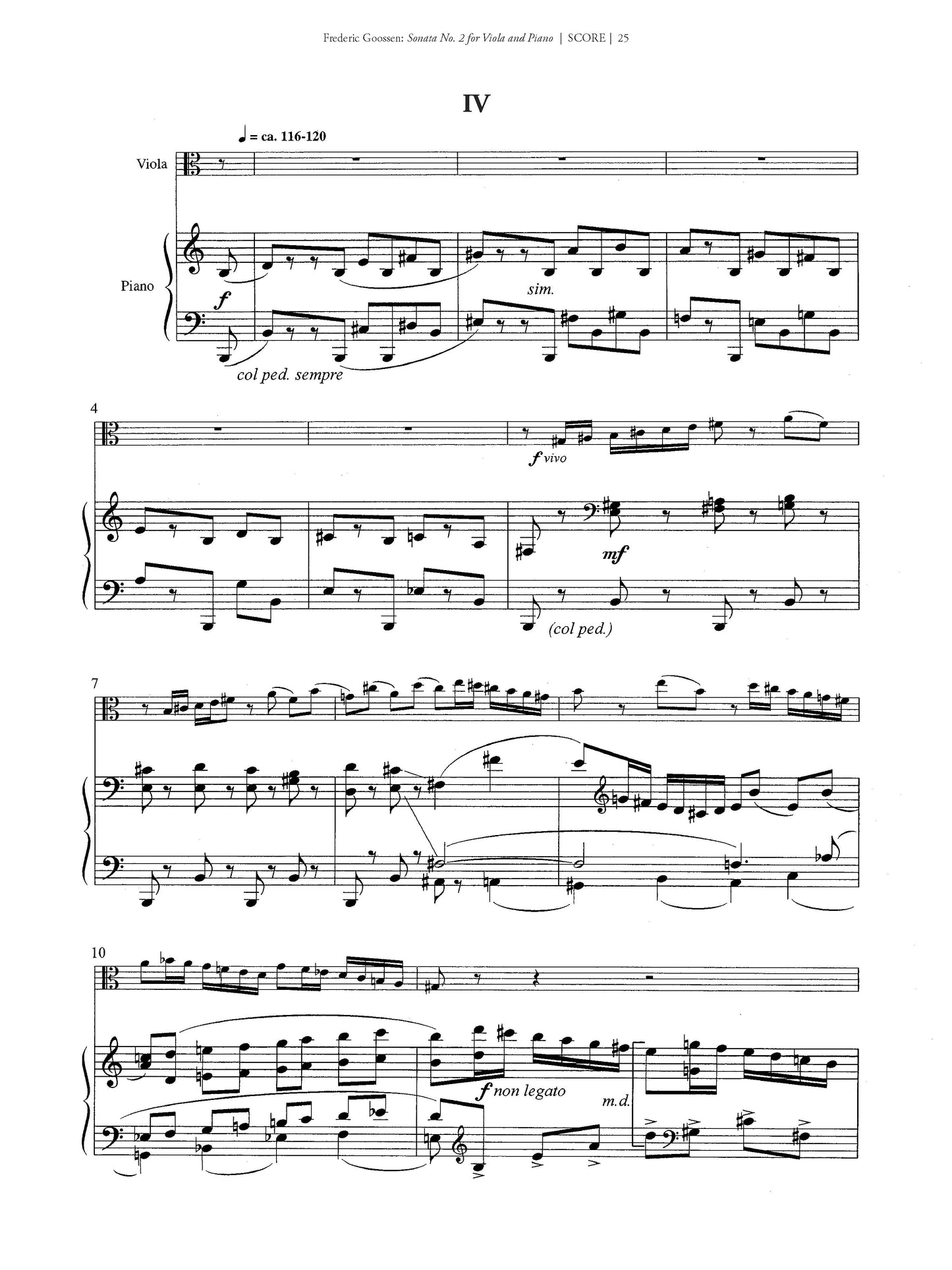 SONATA NO. 2 FOR VIOLA AND PIANO