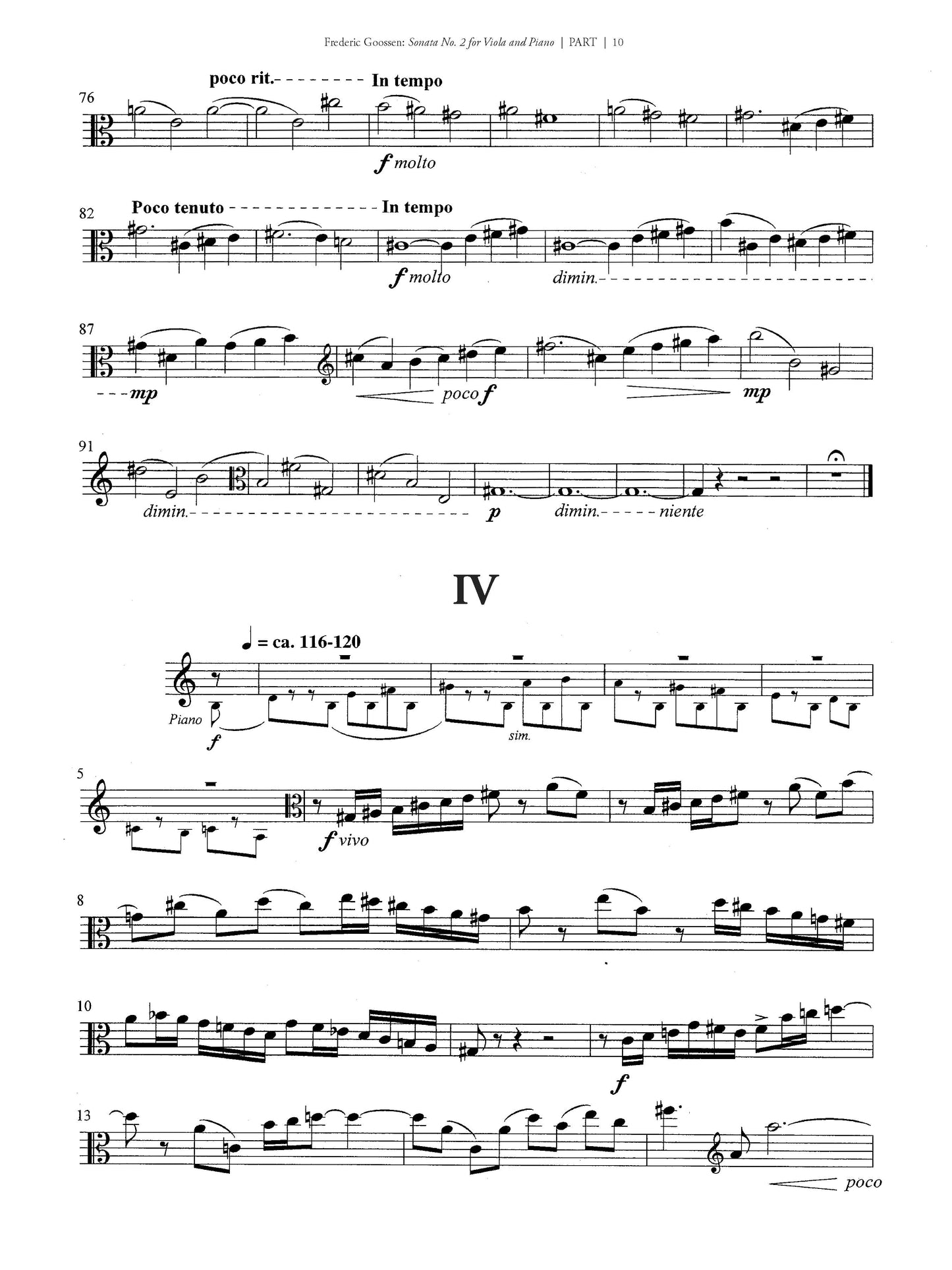 SONATA NO. 2 FOR VIOLA AND PIANO