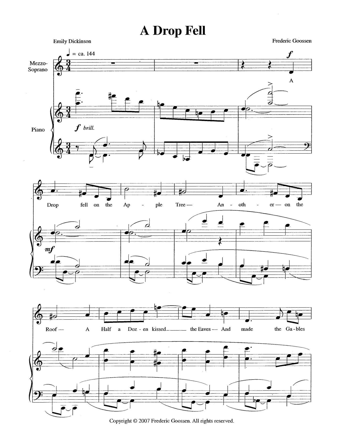 An Emily Dickinson Songbook