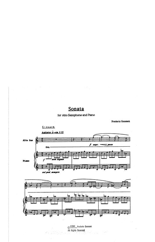 SONATA FOR ALTO SAXOPHONE & PIANO