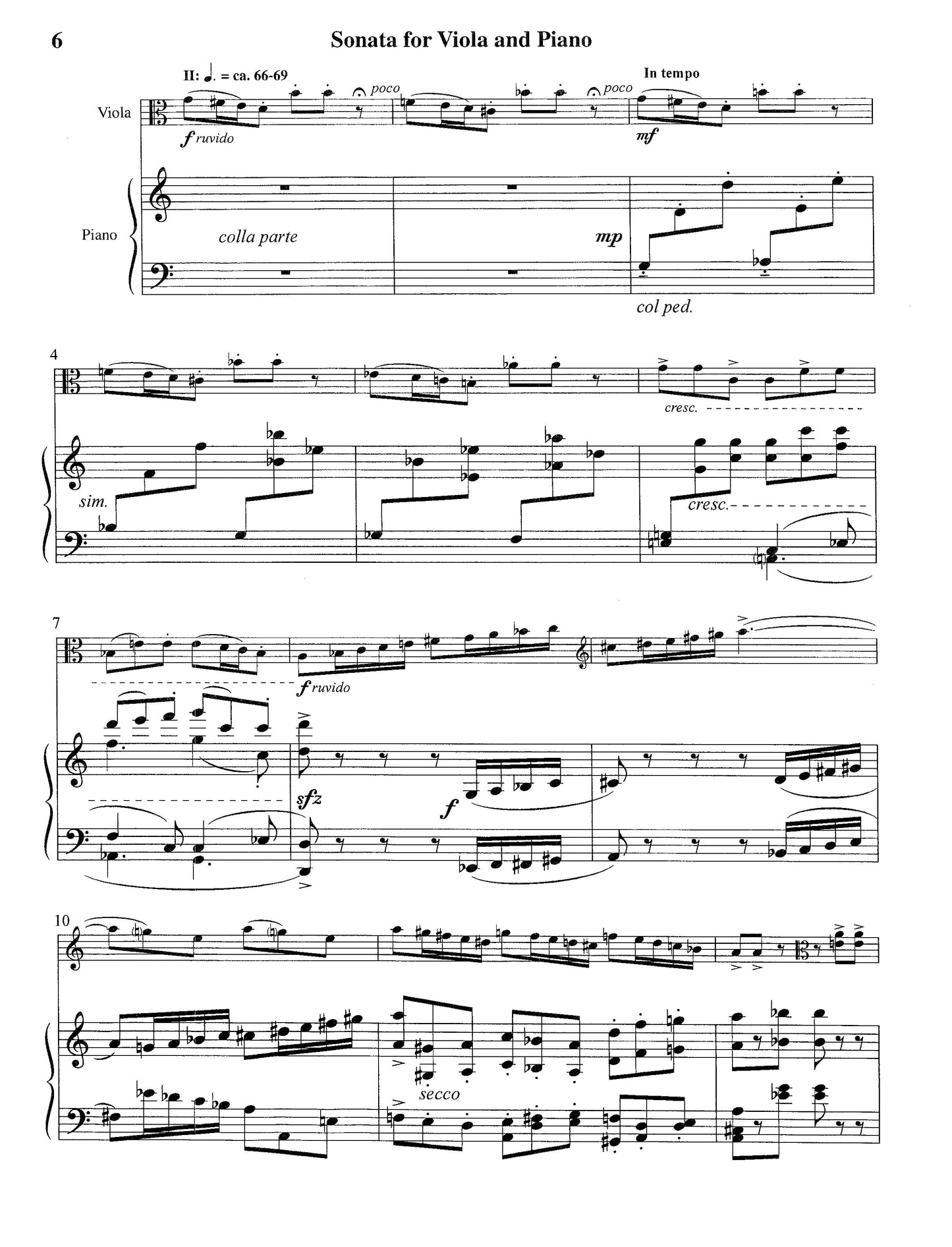 SONATA NO. 1 FOR VIOLA AND PIANO