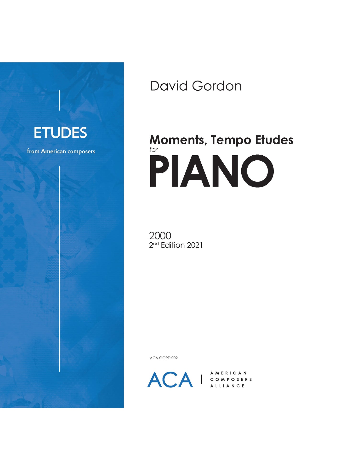 Moments, Tempo Etudes