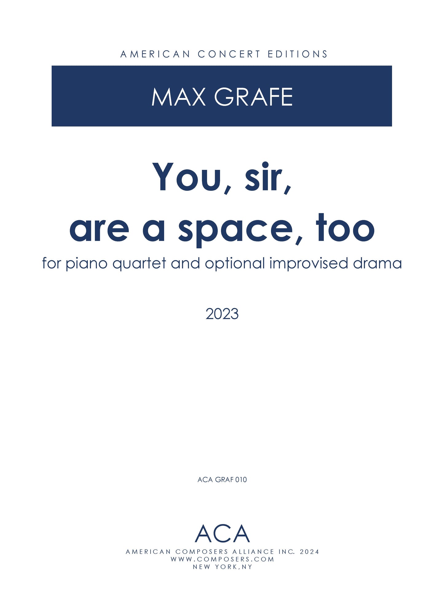 You, sir, are a space, too