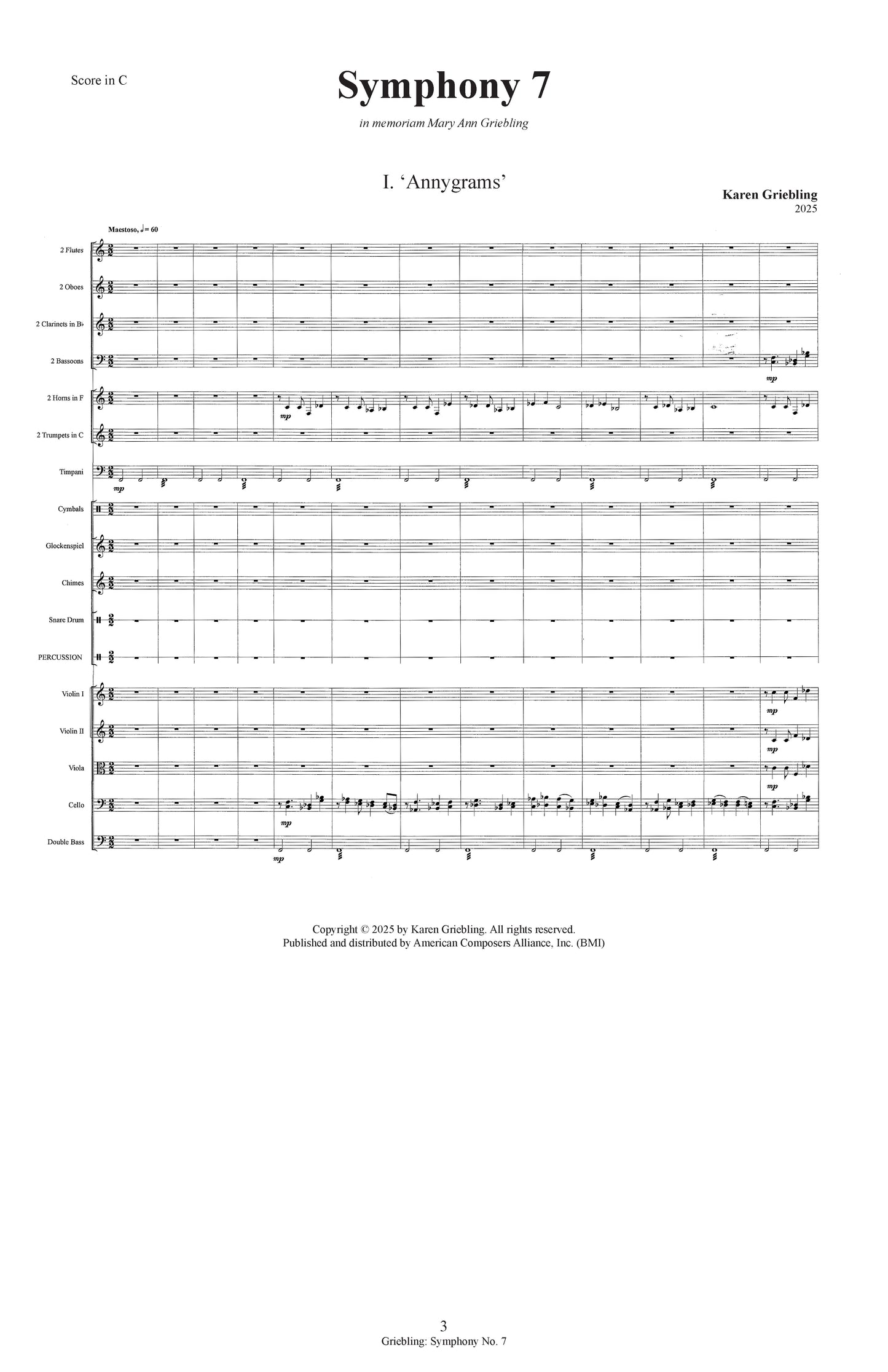 Symphony No. 7 (in memoriam Mary Ann Griebling)