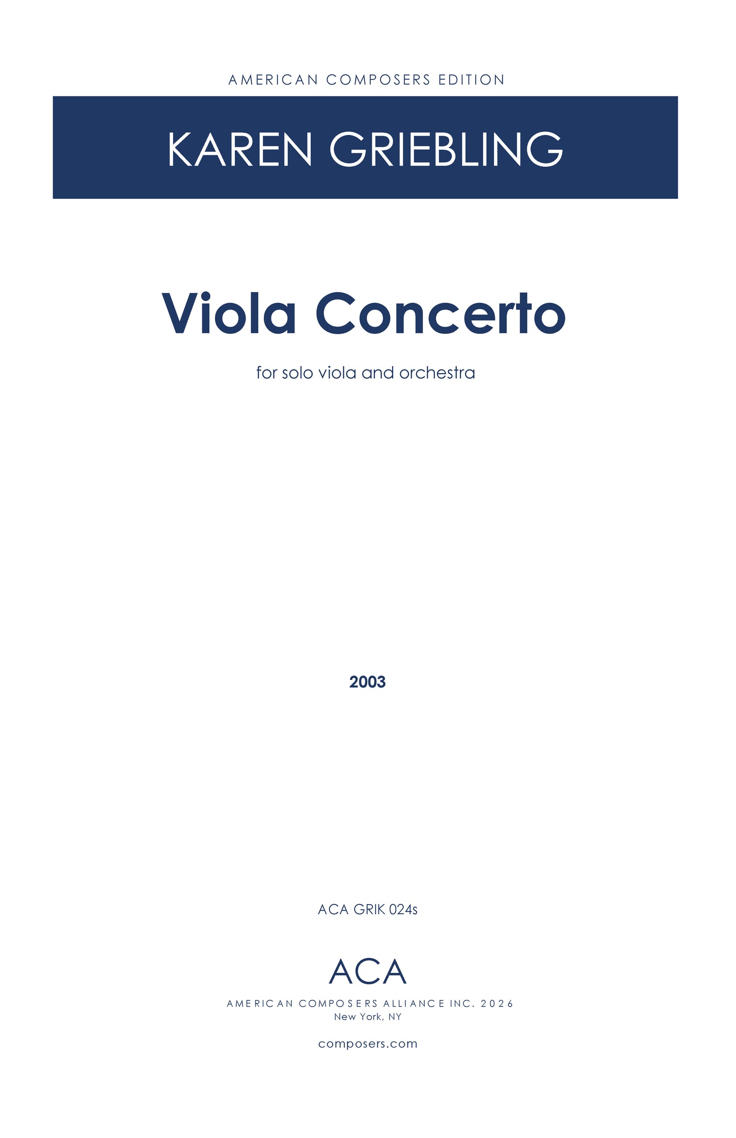 Viola Concerto with Orchestra