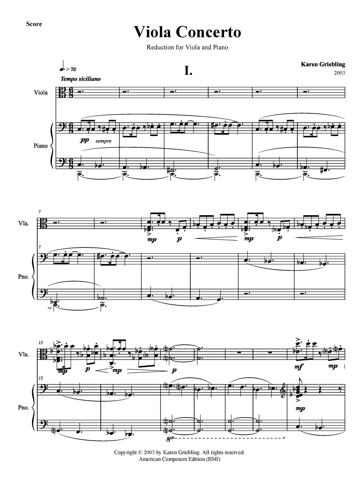 Viola Concerto with Piano