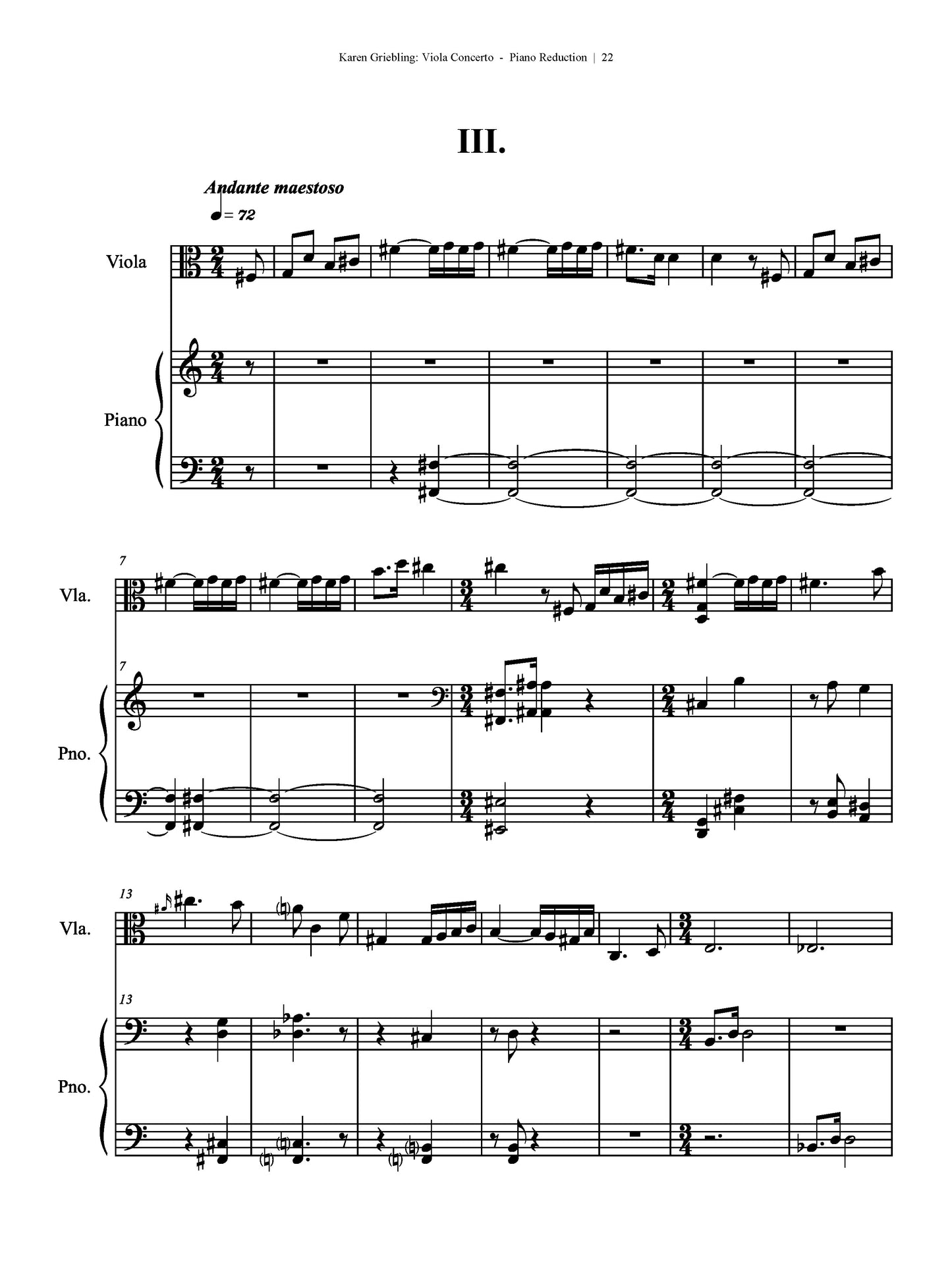 Viola Concerto with Piano