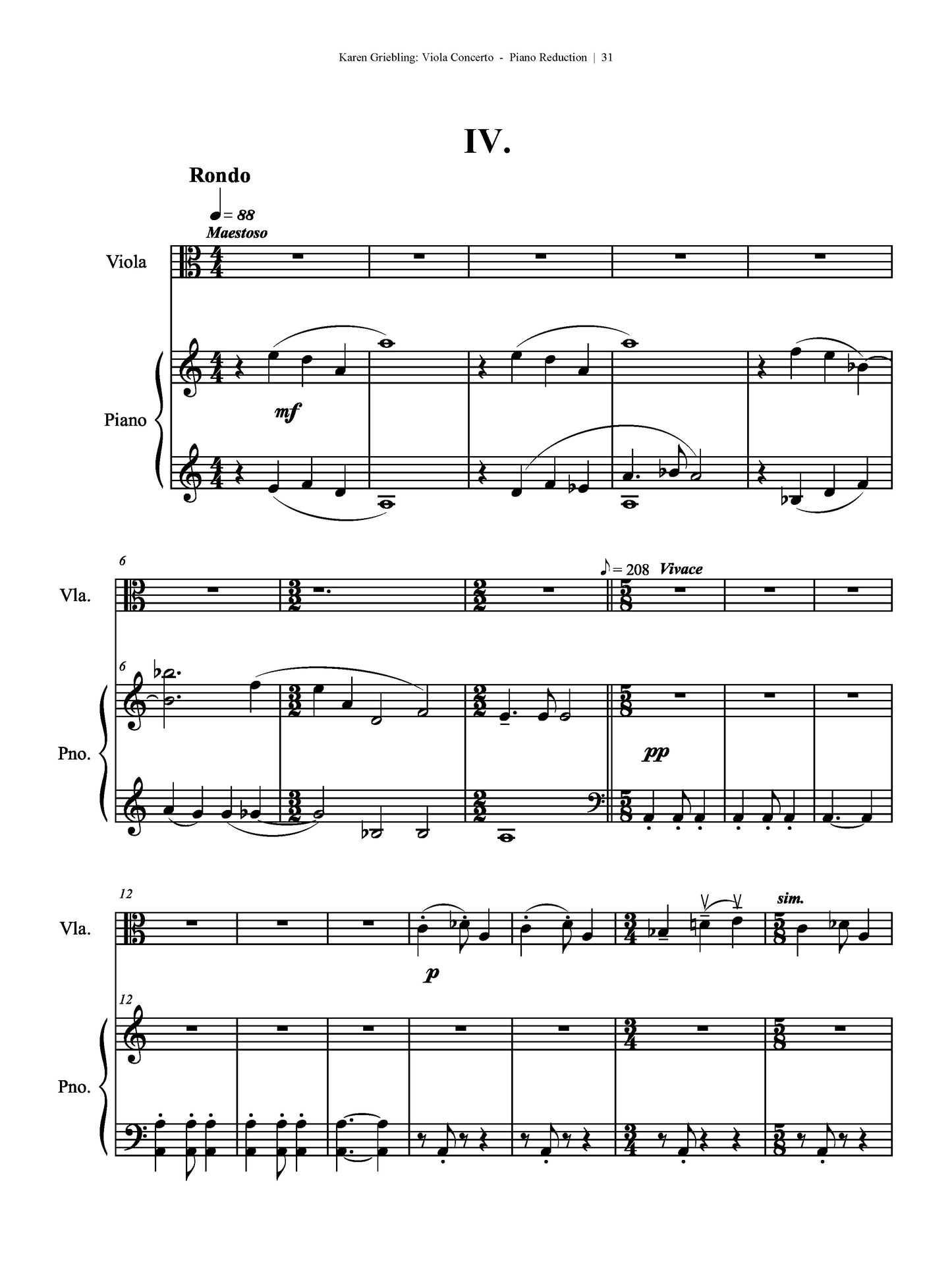 Viola Concerto with Piano