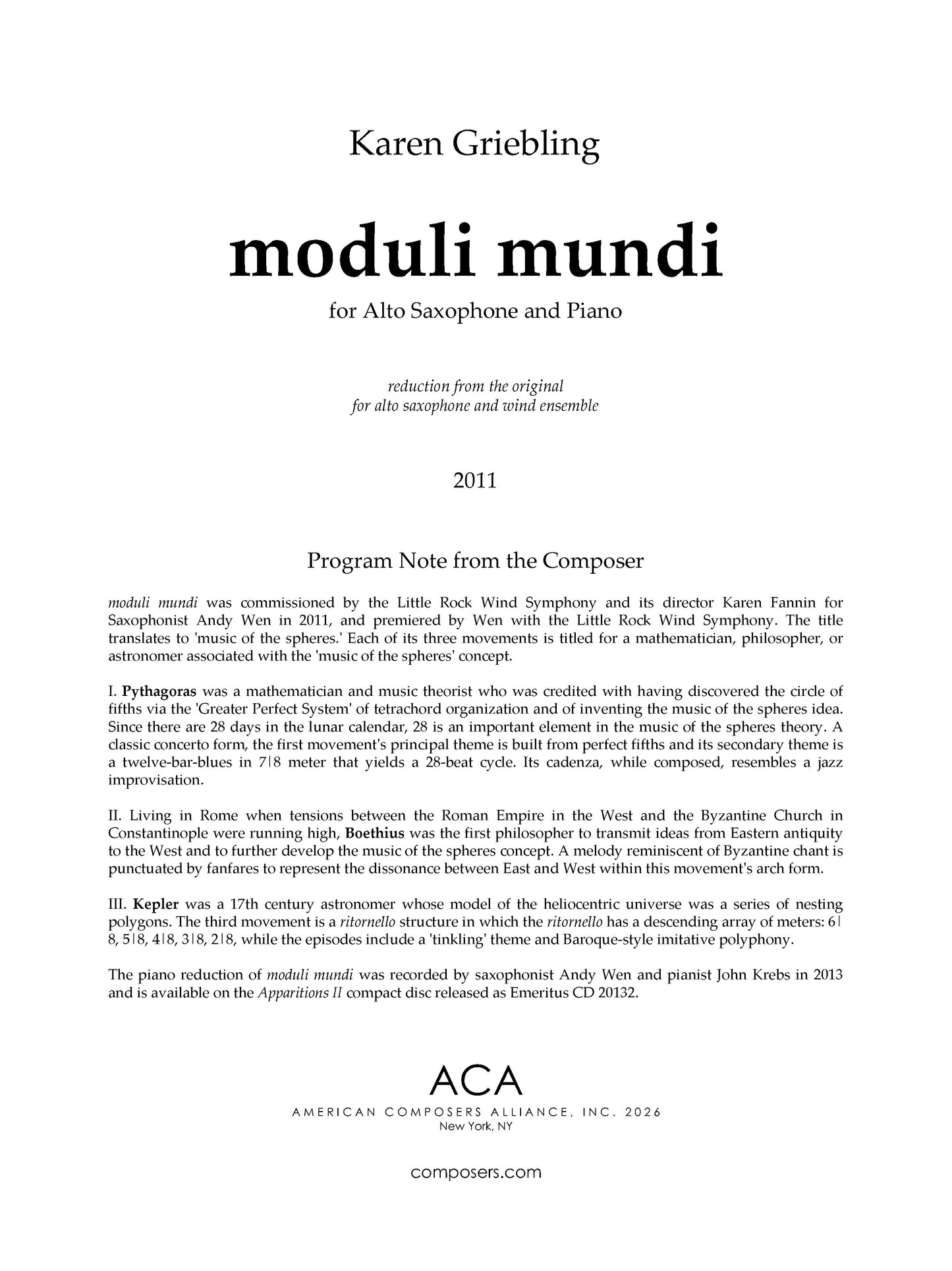 moduli mundi