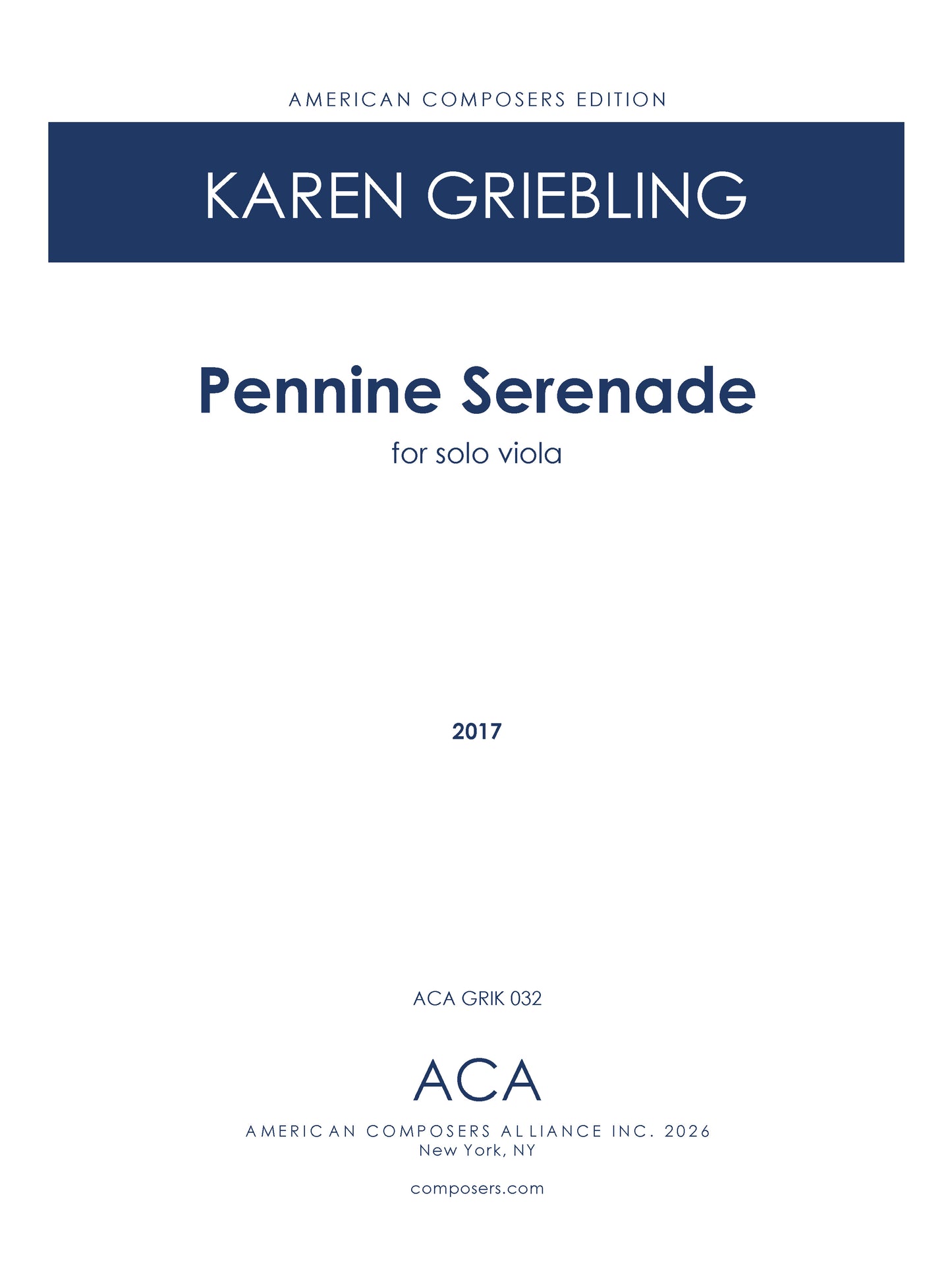 Pennine Serenade