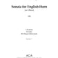 Sonata for English Horn (or Oboe)