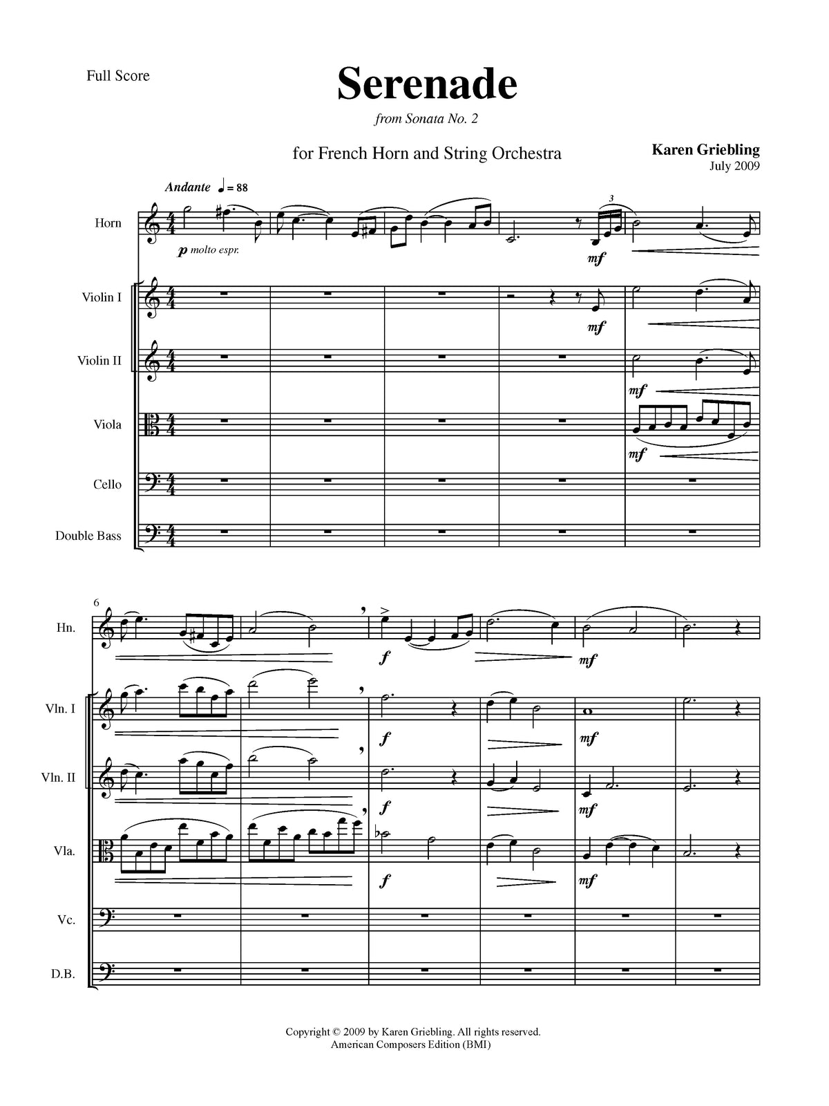 Serenade (from Sonata No. 2)