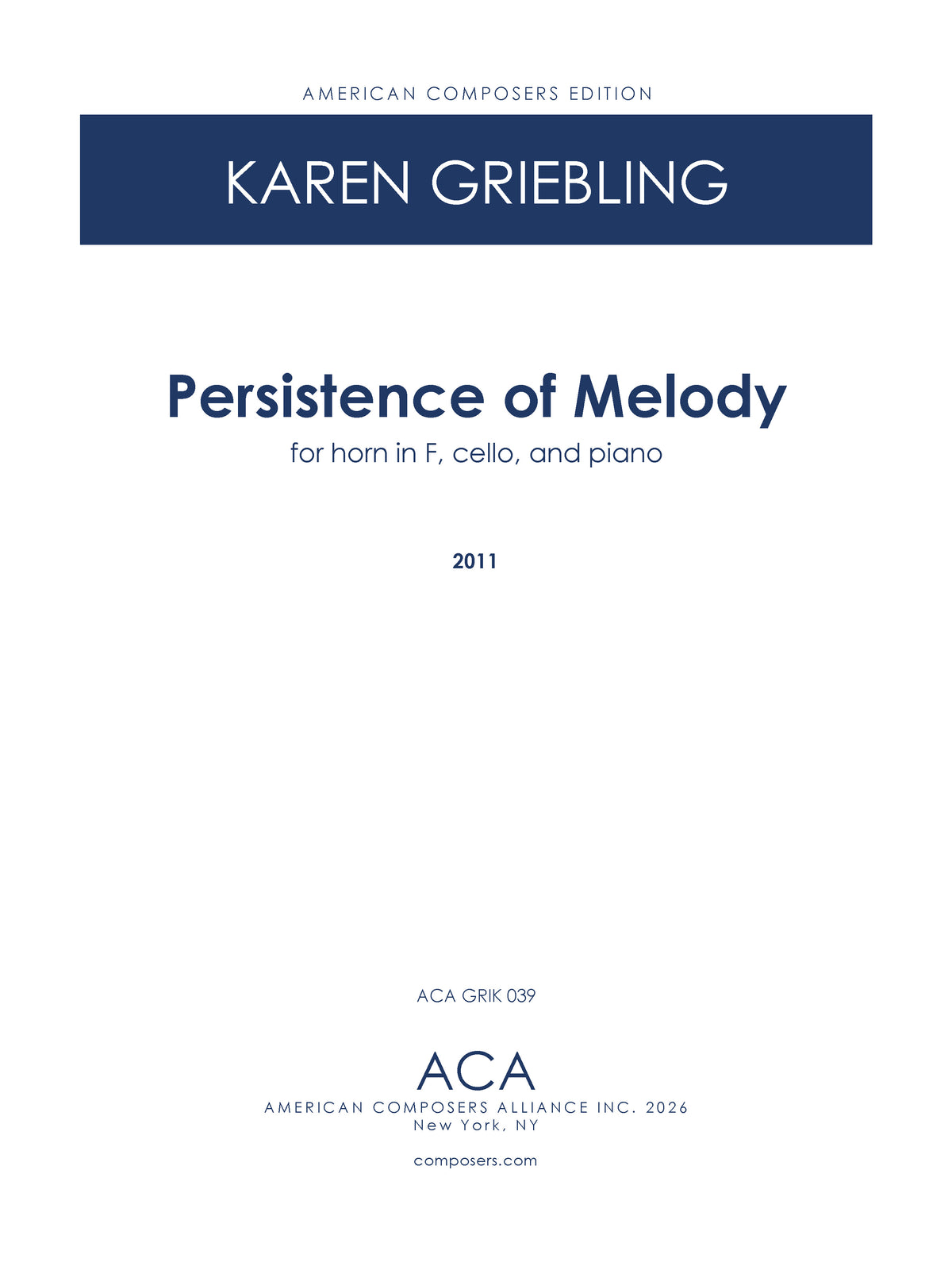 Persistence of Melody