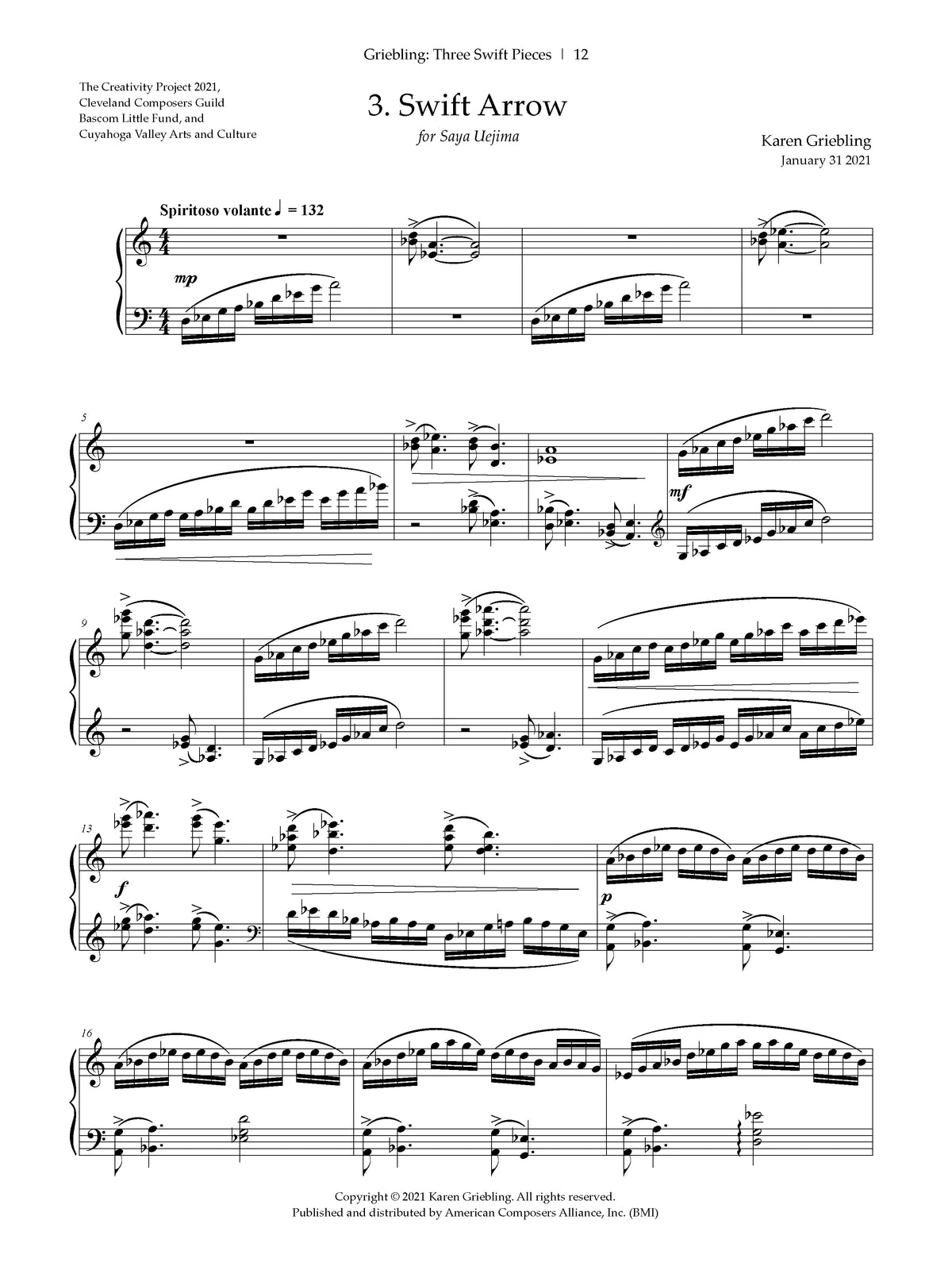 Three Swift Pieces for Young Pianists