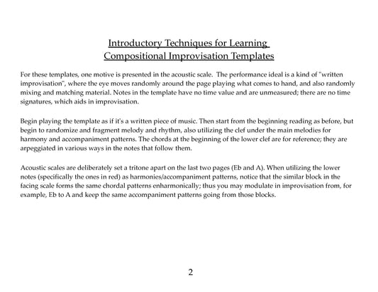 Templates for Improvisation Workbook, Vol. 1: Ravel