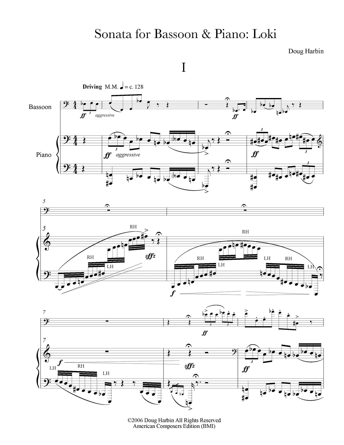 Sonata for Bassoon and Piano: Loki