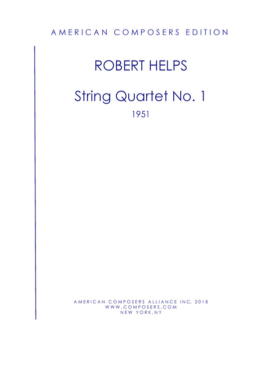 STRING QUARTET no 1