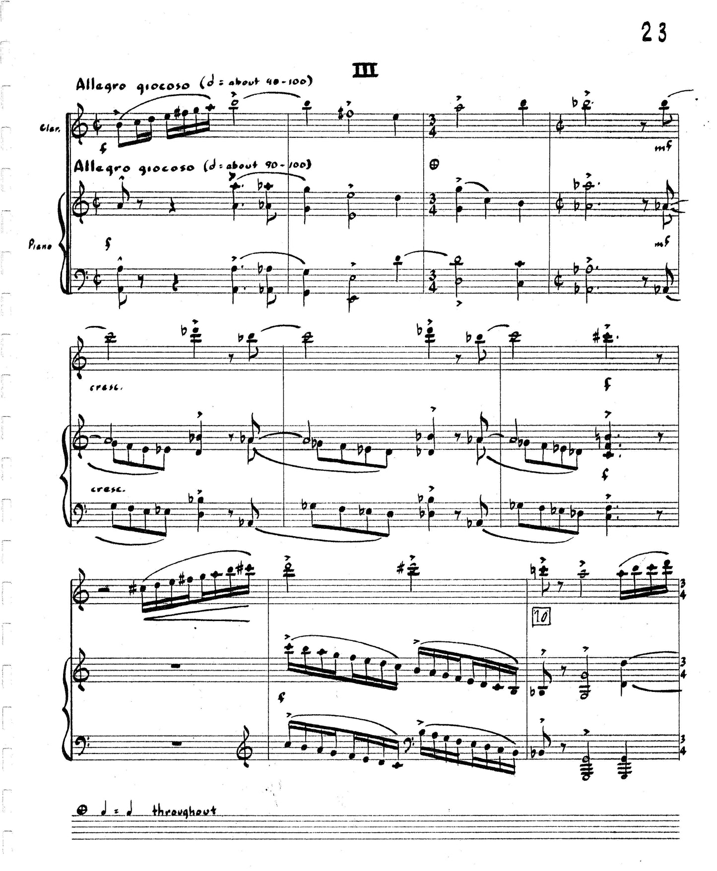 SONATA No. 1 for clarinet and piano