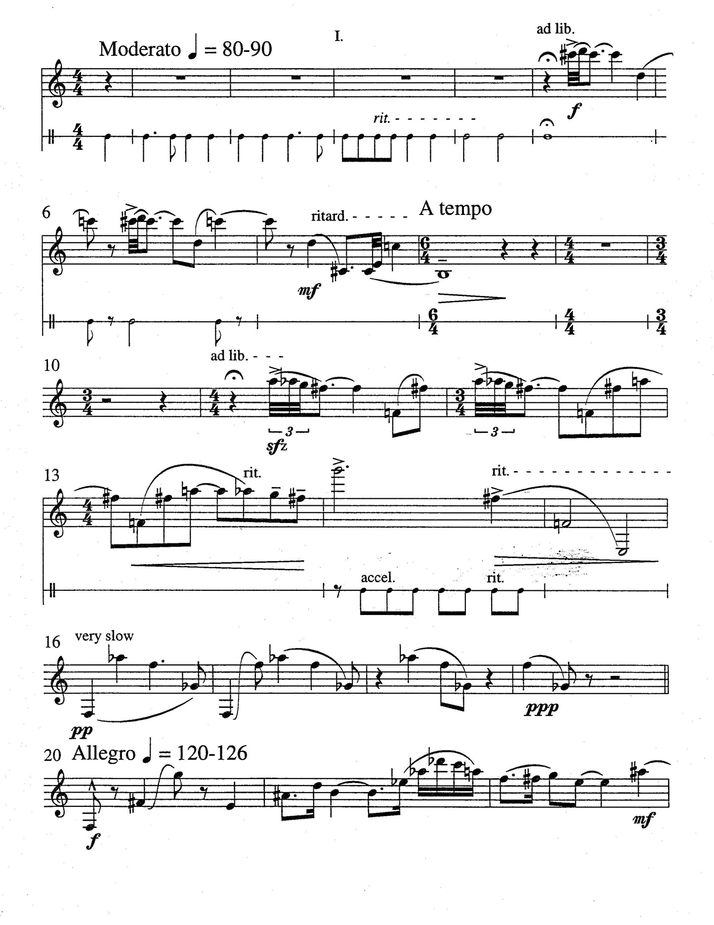 SONATA No. 1 for clarinet and piano