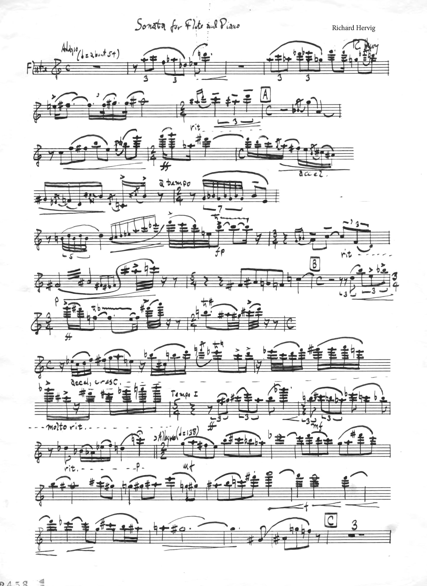 SONATA FOR FLUTE AND PIANO