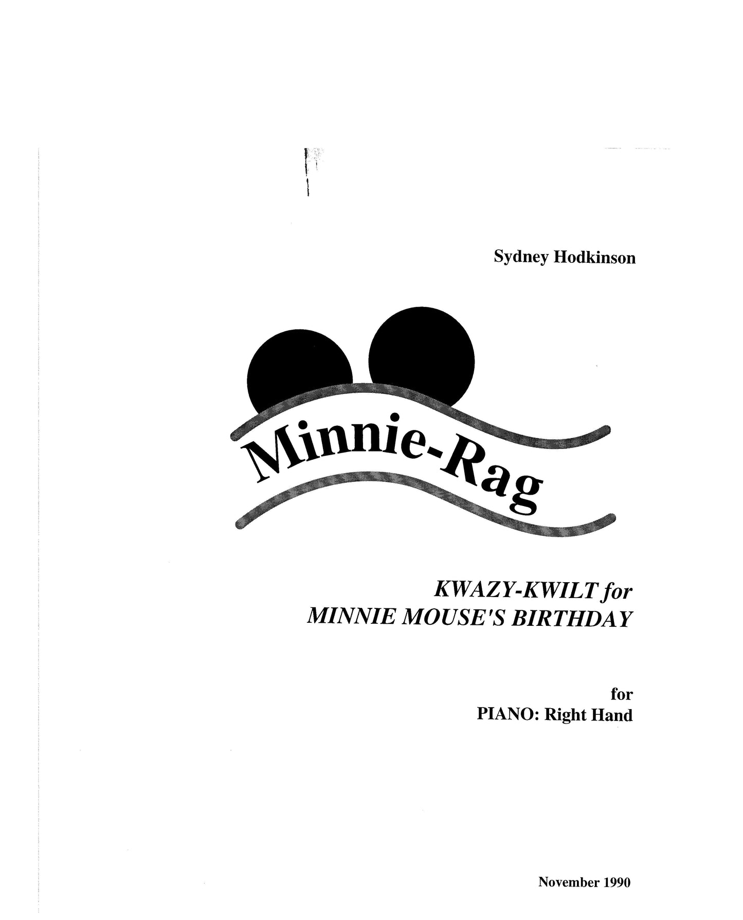 MINNIE RAG FOR PIANO RIGHT HAND