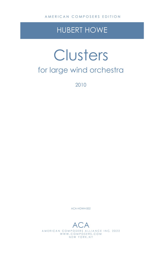 Clusters (for wind ensemble)