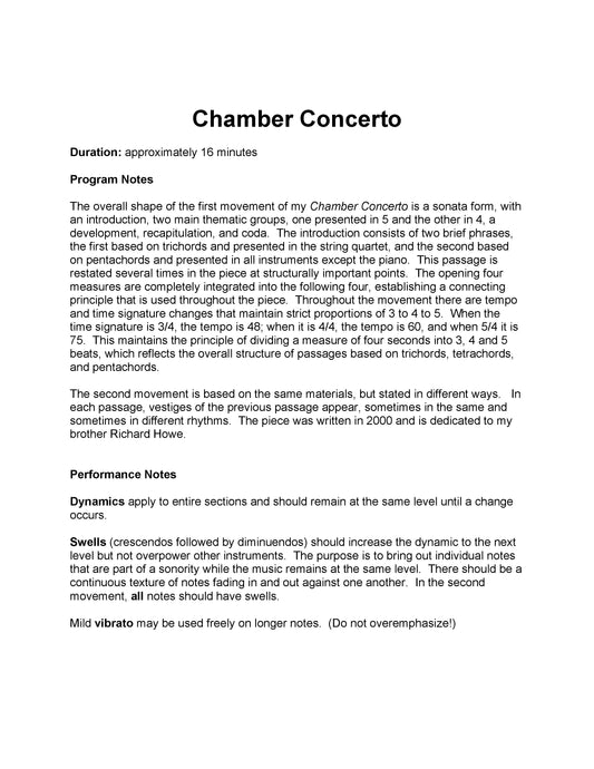 Chamber Concerto