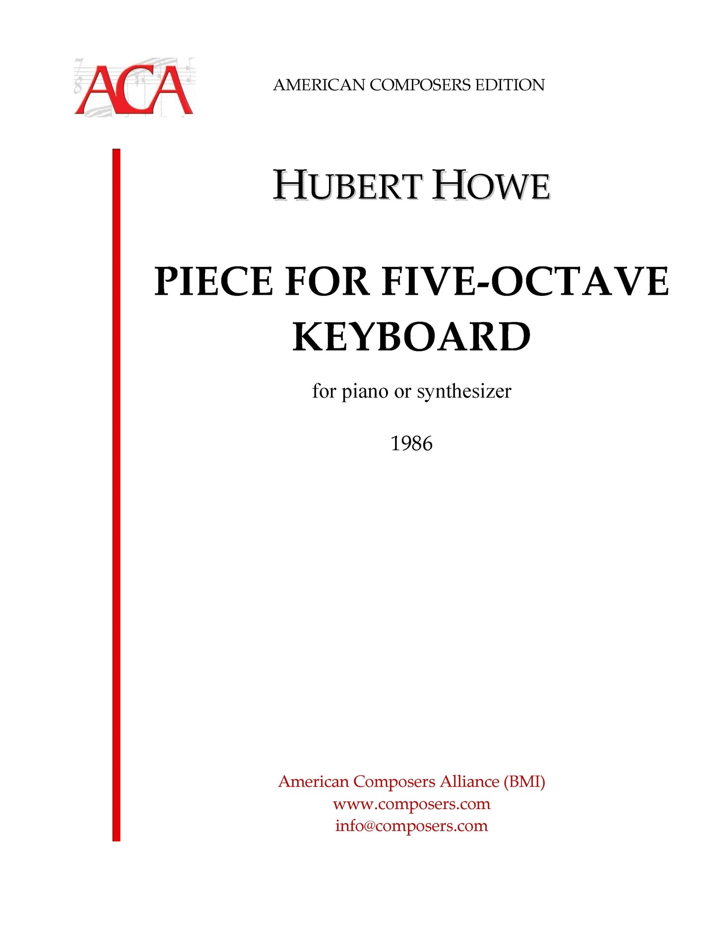 Piece for Five Octave Keyboard