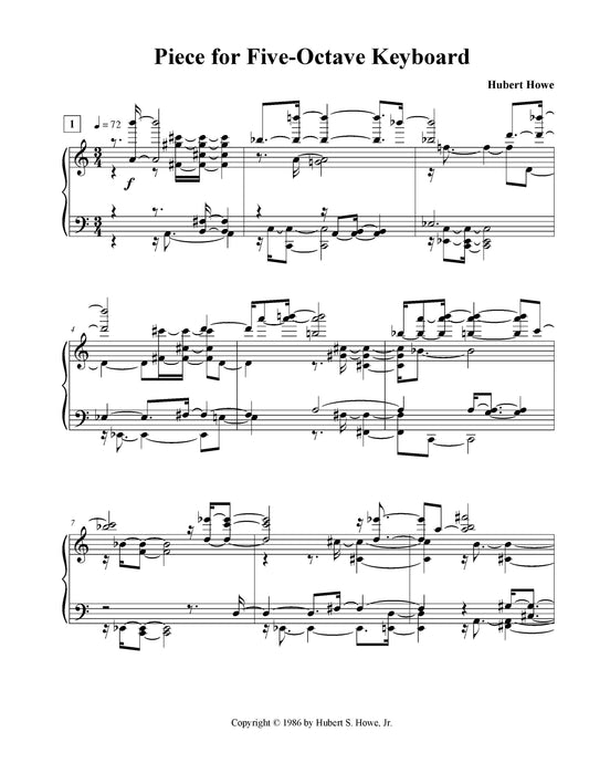 Piece for Five Octave Keyboard