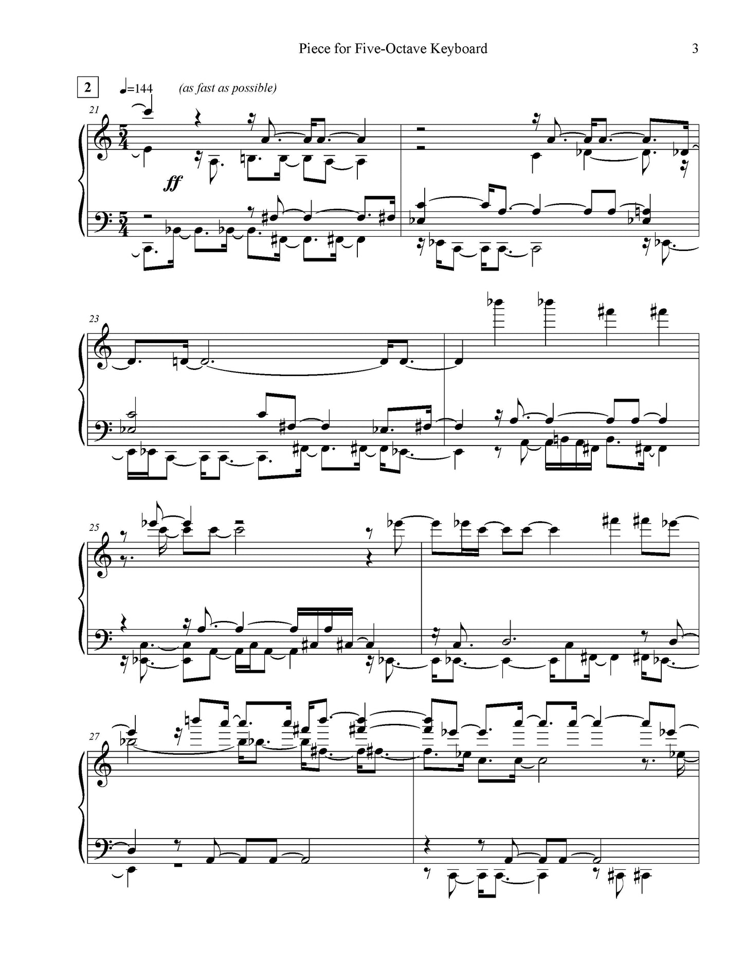 Piece for Five Octave Keyboard