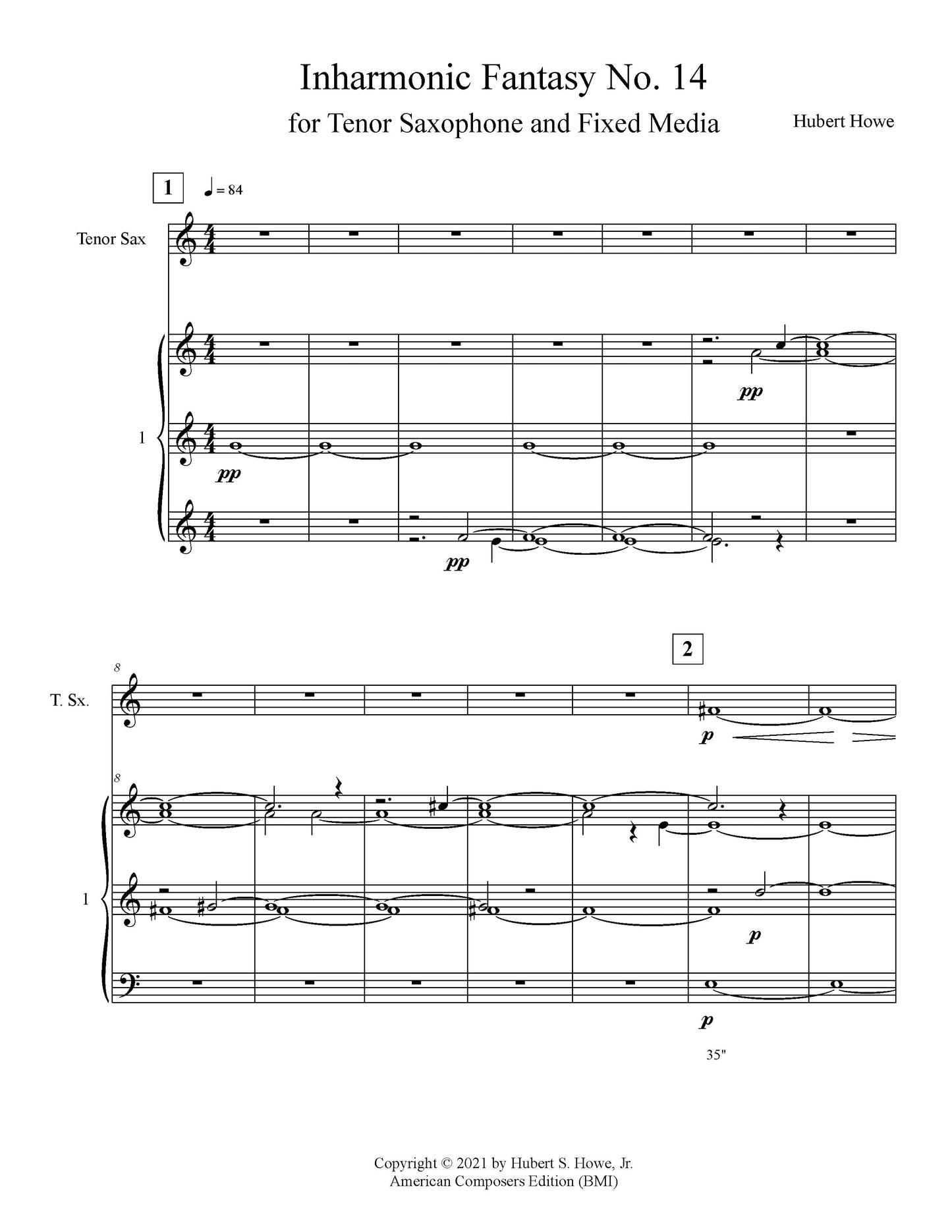 Inharmonic Fantasy No. 14 - for Tenor Saxophone and Fixed Media