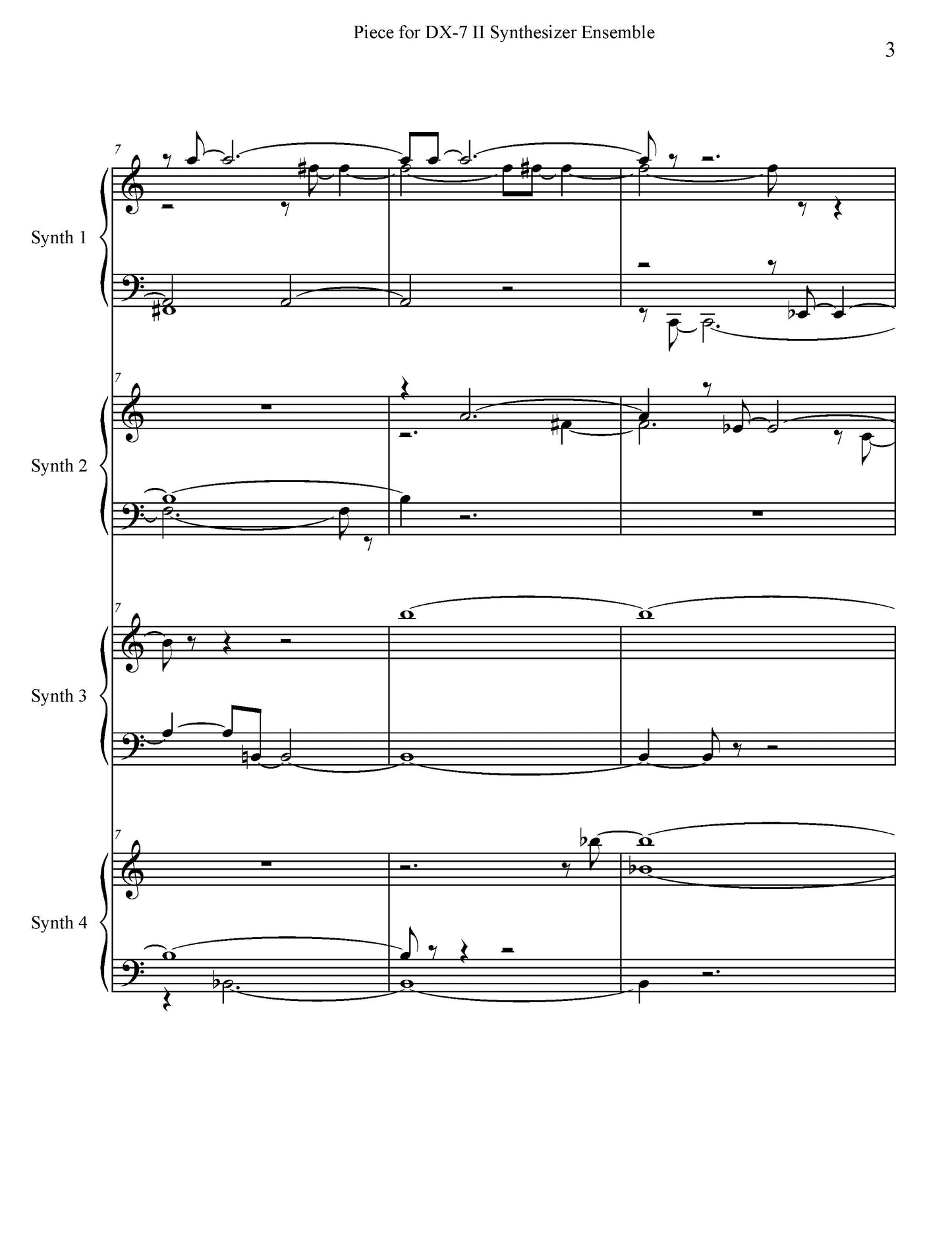 Piece for DX-7 II Synthesizer Ensemble