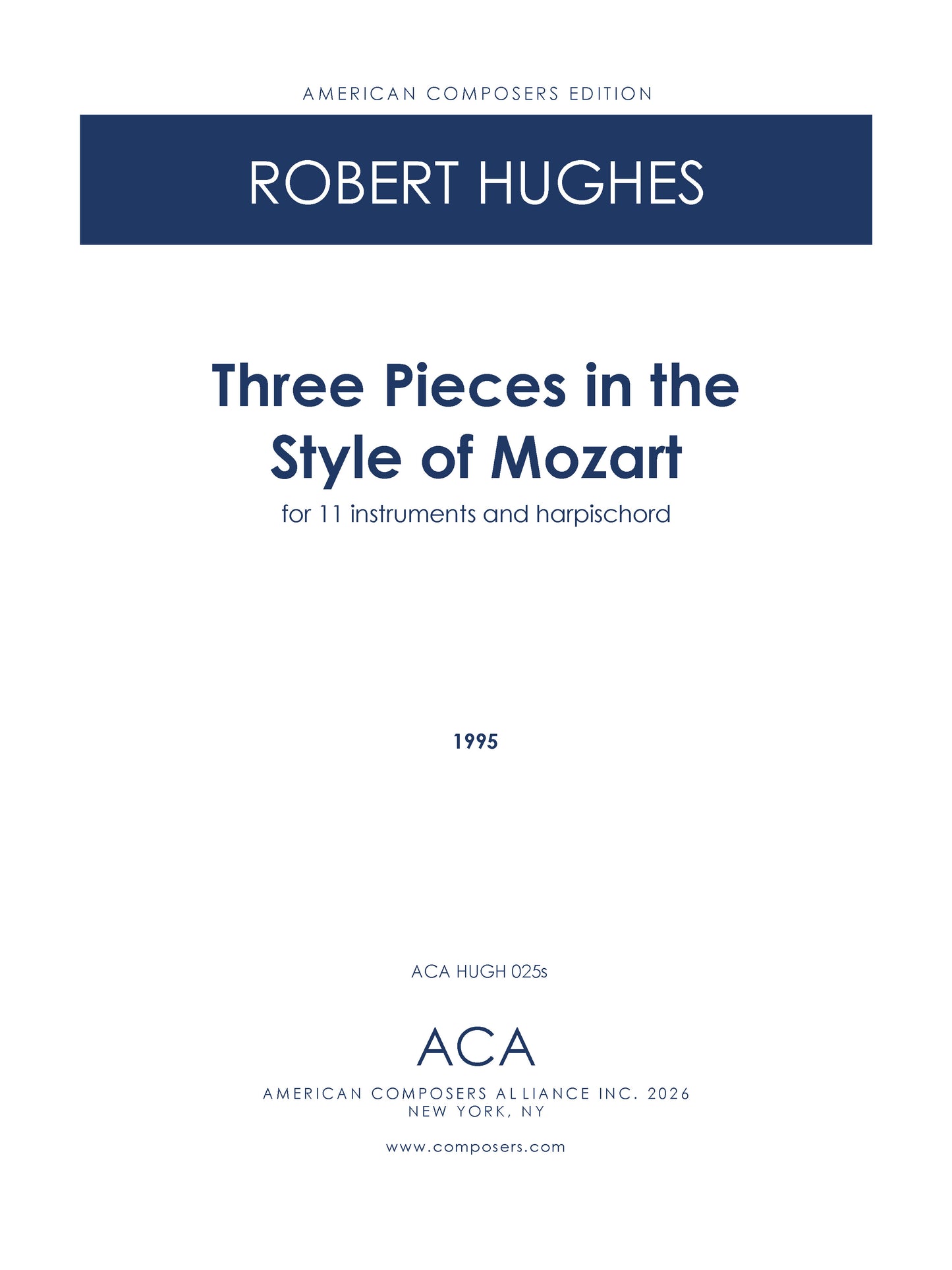 Three Pieces in the Style of Mozart
