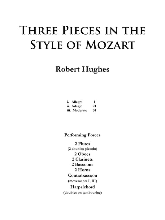 Three Pieces in the Style of Mozart