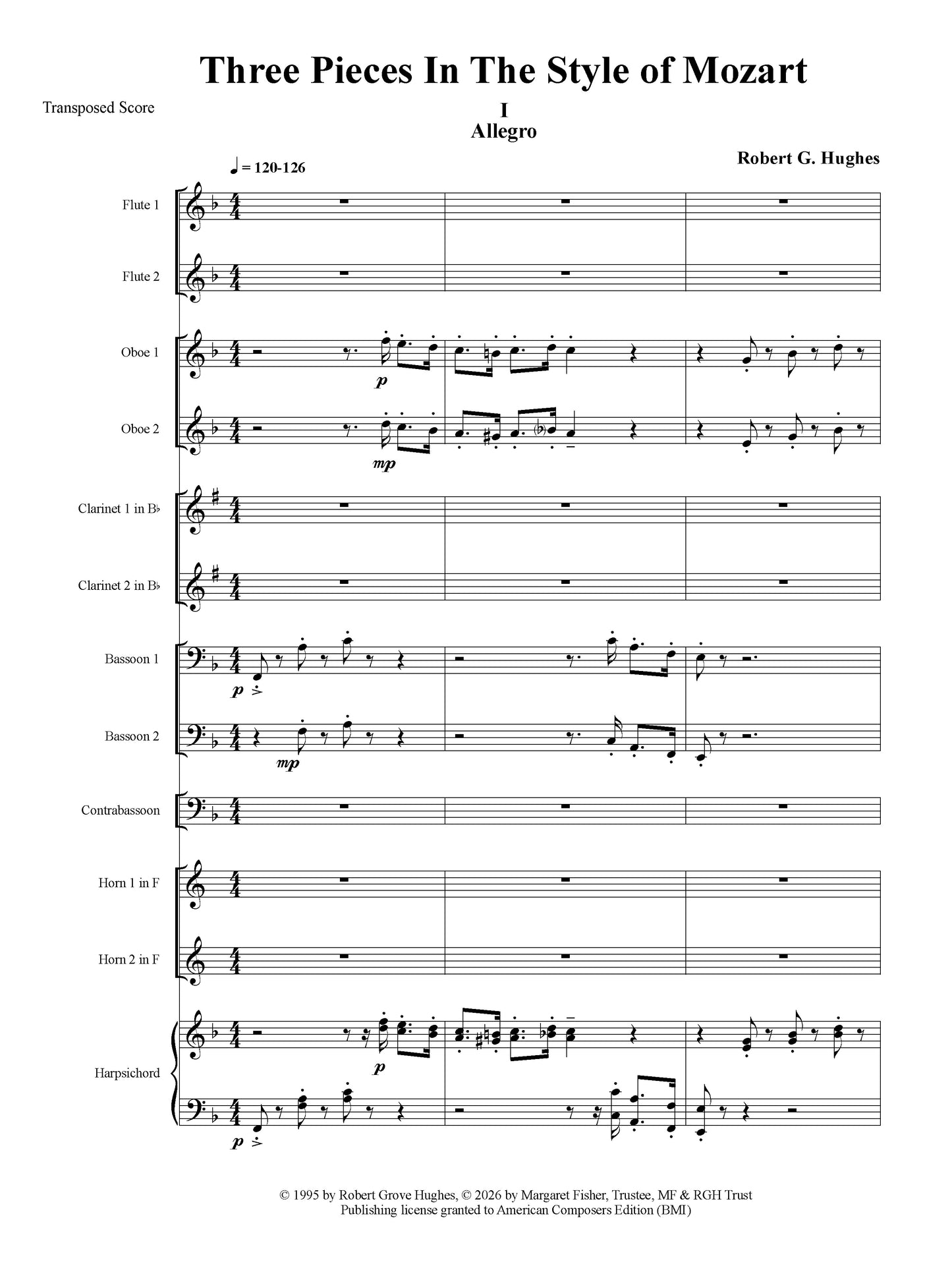 Three Pieces in the Style of Mozart